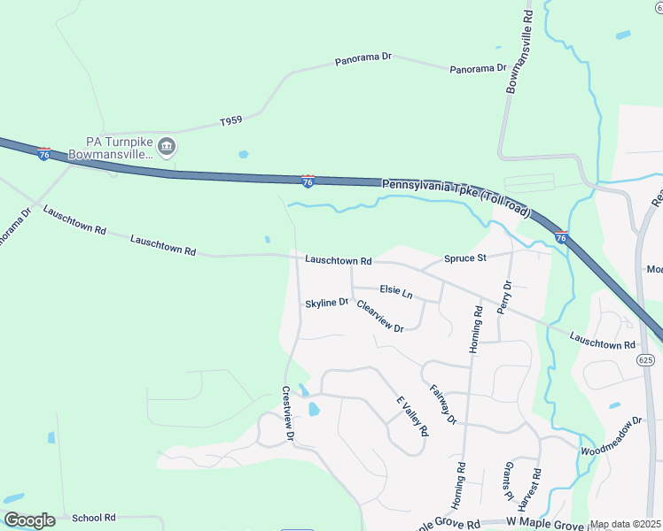 map of restaurants, bars, coffee shops, grocery stores, and more near 273 Lauschtown Road in Denver