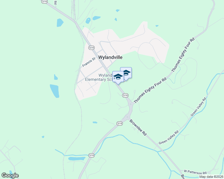 map of restaurants, bars, coffee shops, grocery stores, and more near 103 Highcroft Circle in Eighty Four