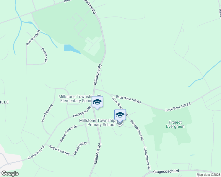 map of restaurants, bars, coffee shops, grocery stores, and more near 126 Back Bone Hill Road in Millstone