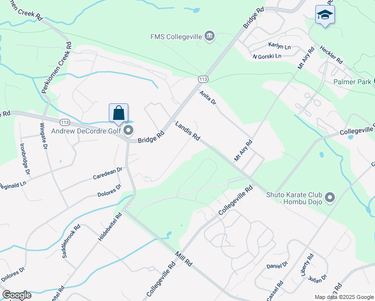 map of restaurants, bars, coffee shops, grocery stores, and more near 702 Rosewood Circle in Collegeville