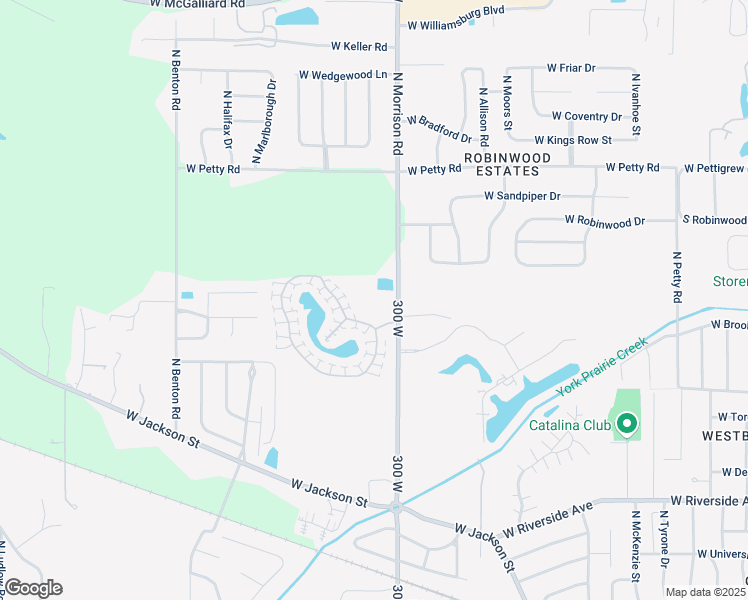 map of restaurants, bars, coffee shops, grocery stores, and more near 1700 North Morrison Road in Muncie