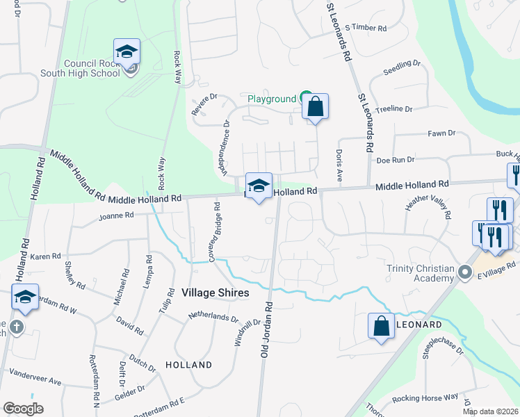 map of restaurants, bars, coffee shops, grocery stores, and more near 340 Middle Holland Road in Southampton
