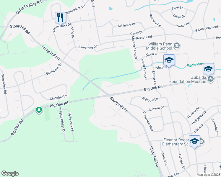 map of restaurants, bars, coffee shops, grocery stores, and more near 267 Rock Run Road in Morrisville