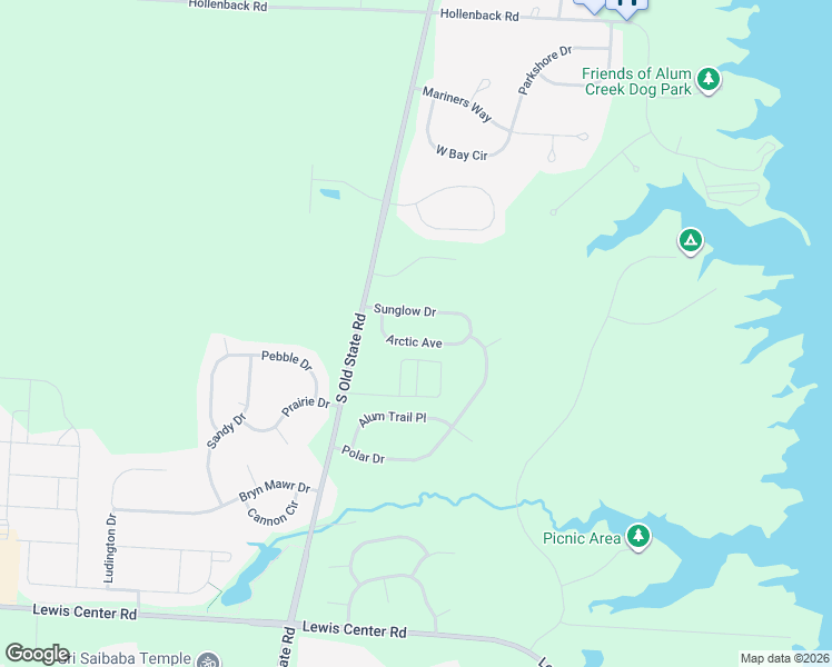 map of restaurants, bars, coffee shops, grocery stores, and more near 3262 Sunglow Drive in Lewis Center
