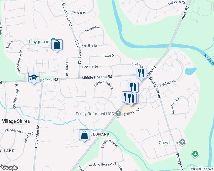 map of restaurants, bars, coffee shops, grocery stores, and more near 26 Hearthstone Court in Holland
