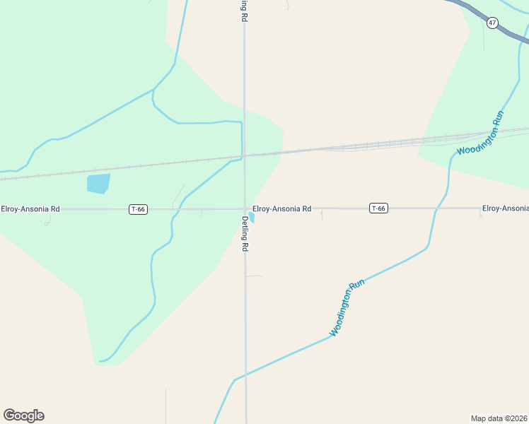 map of restaurants, bars, coffee shops, grocery stores, and more near 3635 Elroy-Ansonia Road in Ansonia