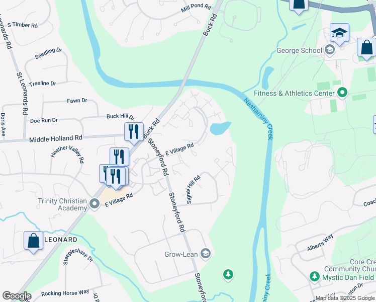 map of restaurants, bars, coffee shops, grocery stores, and more near 3226 Stockton Place in Southampton