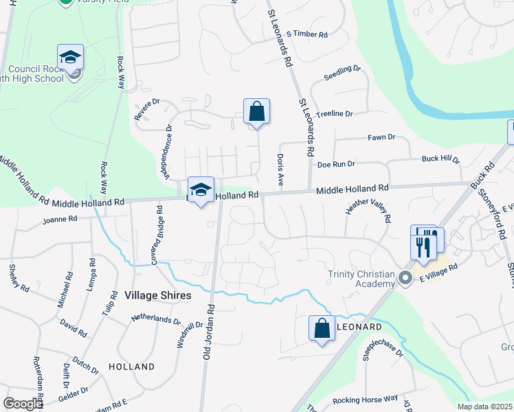 map of restaurants, bars, coffee shops, grocery stores, and more near 25 Plumly Way in Southampton