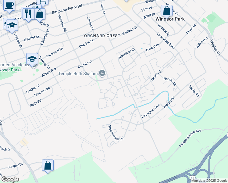 map of restaurants, bars, coffee shops, grocery stores, and more near 145 Melbourne Lane in Mechanicsburg