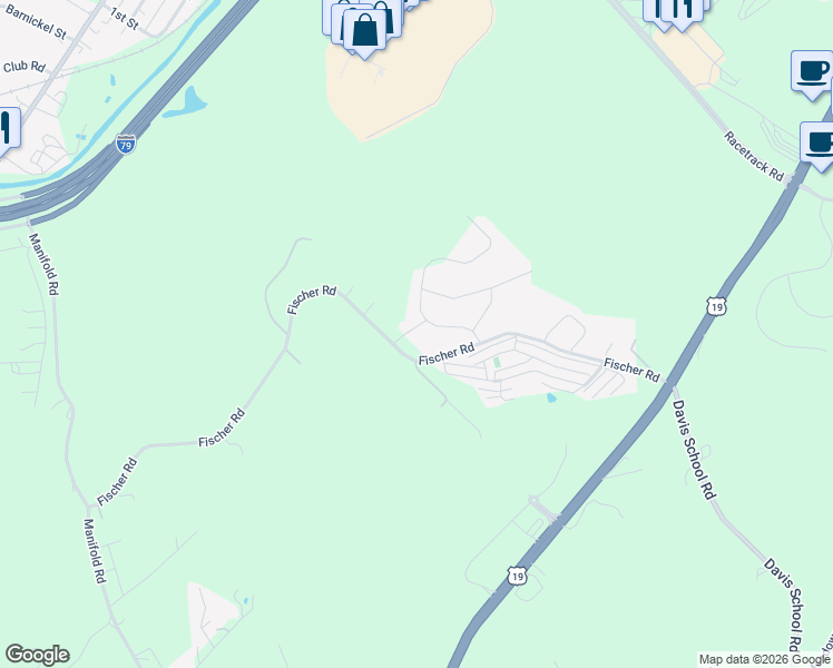 map of restaurants, bars, coffee shops, grocery stores, and more near 2403 Canoe Drive in Washington