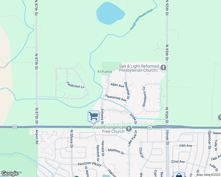 map of restaurants, bars, coffee shops, grocery stores, and more near 12846 Anhawa Avenue in Longmont