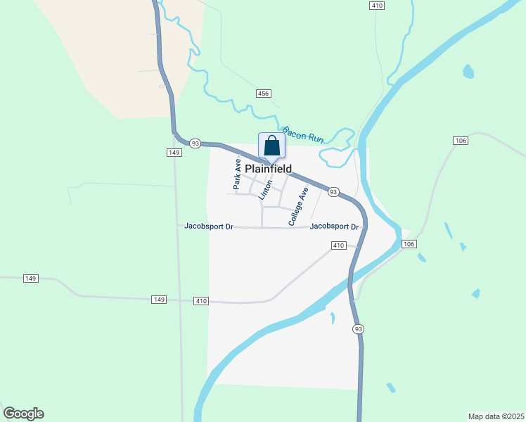 map of restaurants, bars, coffee shops, grocery stores, and more near in Plainfield