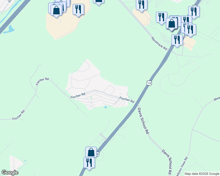map of restaurants, bars, coffee shops, grocery stores, and more near 1138 Arrowhead Drive in Washington