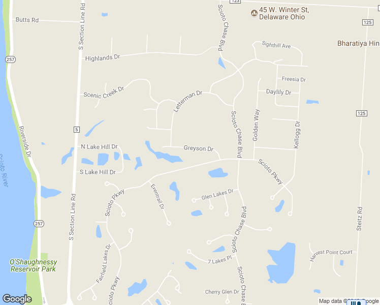 map of restaurants, bars, coffee shops, grocery stores, and more near 4677 Greyson Drive in Powell