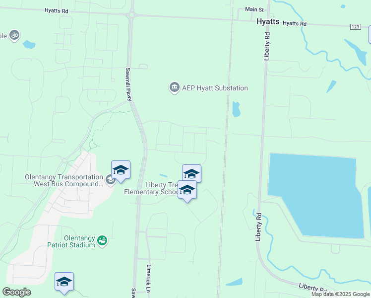 map of restaurants, bars, coffee shops, grocery stores, and more near 3030 Pasture Ridge Drive in Powell