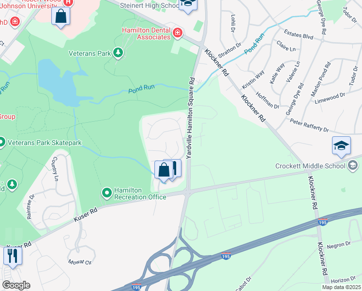 map of restaurants, bars, coffee shops, grocery stores, and more near 26 Pinedale Court in Hamilton Township