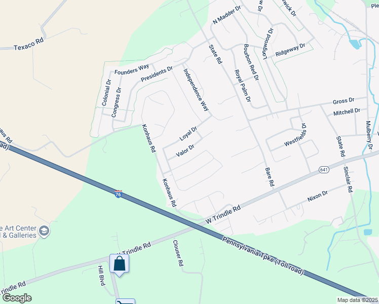 map of restaurants, bars, coffee shops, grocery stores, and more near 317 Valor Drive in Mechanicsburg
