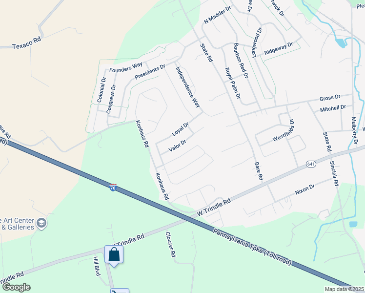 map of restaurants, bars, coffee shops, grocery stores, and more near 317 Valor Drive in Mechanicsburg