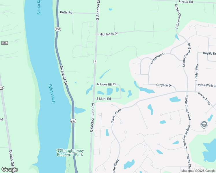 map of restaurants, bars, coffee shops, grocery stores, and more near 4965 North Lake Hill Drive in Delaware