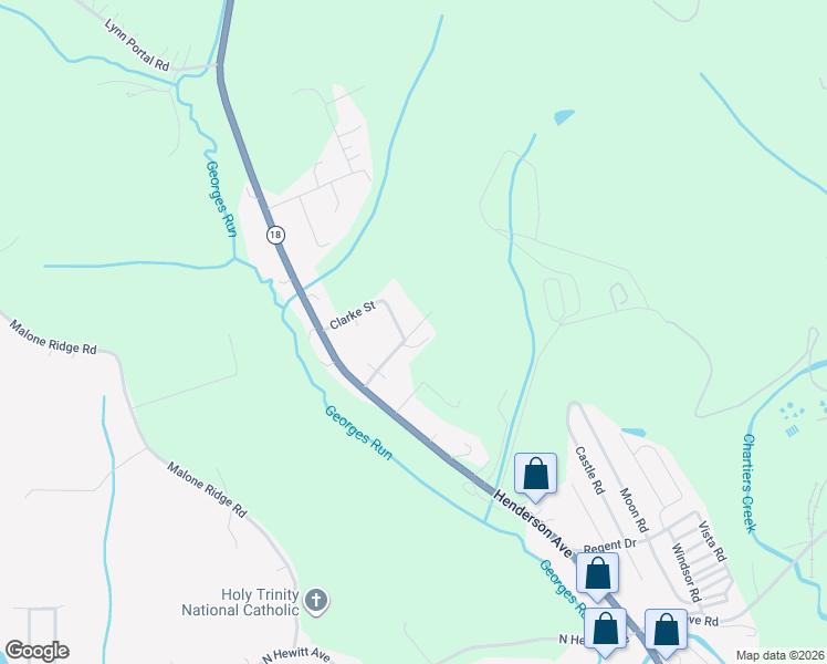map of restaurants, bars, coffee shops, grocery stores, and more near 49 Saratoga Drive in Washington