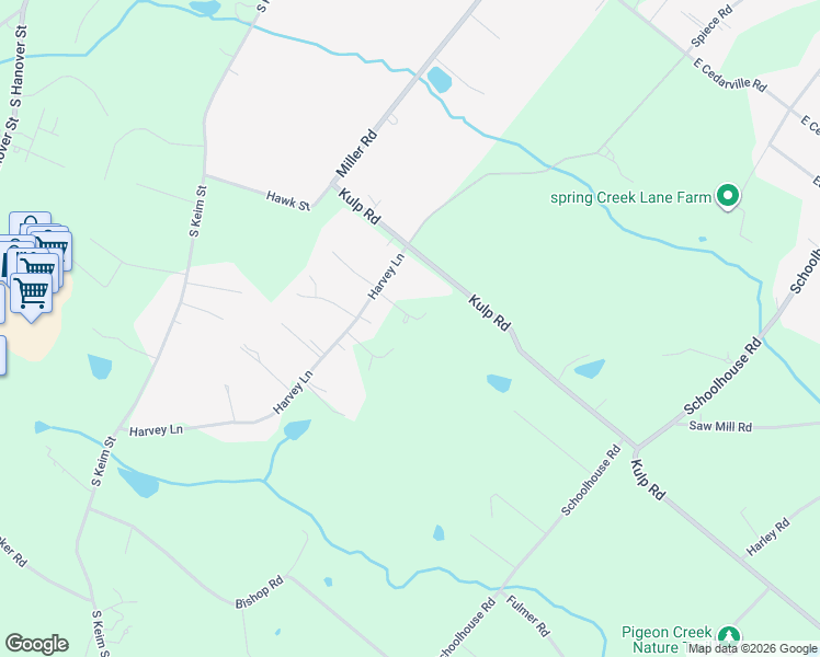 map of restaurants, bars, coffee shops, grocery stores, and more near 1460 Harvey Lane in Pottstown