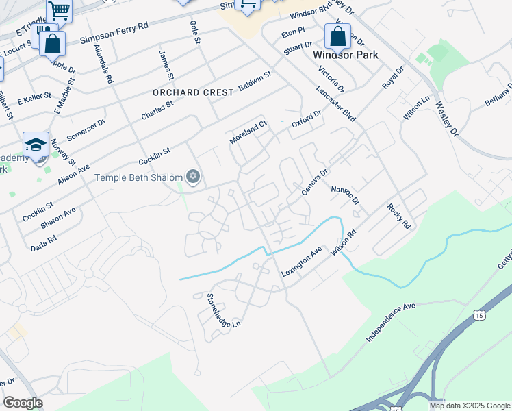 map of restaurants, bars, coffee shops, grocery stores, and more near 413 Delancey Court in Mechanicsburg