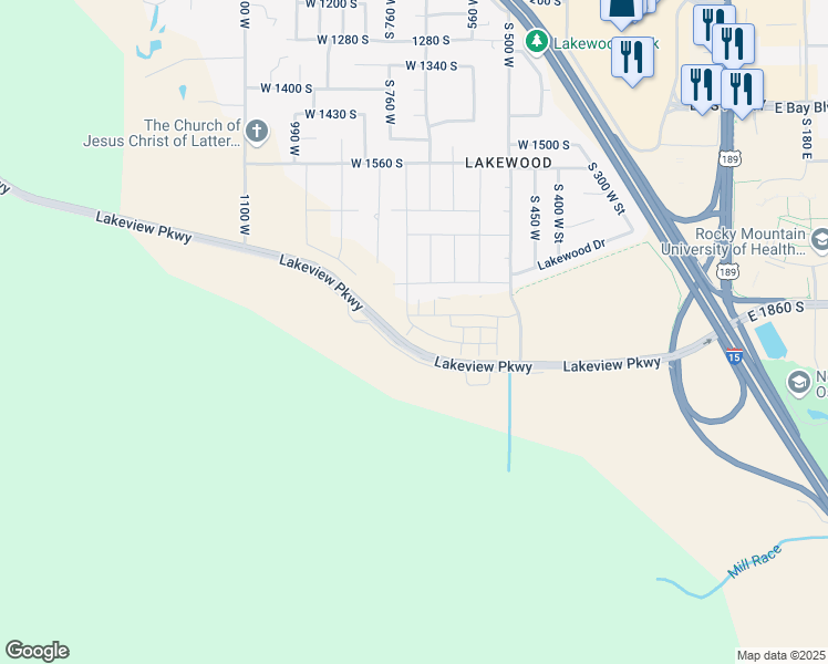 map of restaurants, bars, coffee shops, grocery stores, and more near 699 West 1920 South in Provo