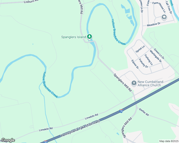 map of restaurants, bars, coffee shops, grocery stores, and more near 101 Spanglers Mill Road in New Cumberland