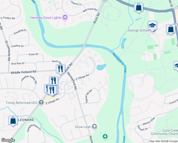 map of restaurants, bars, coffee shops, grocery stores, and more near 3226 Stockton Place in Southampton