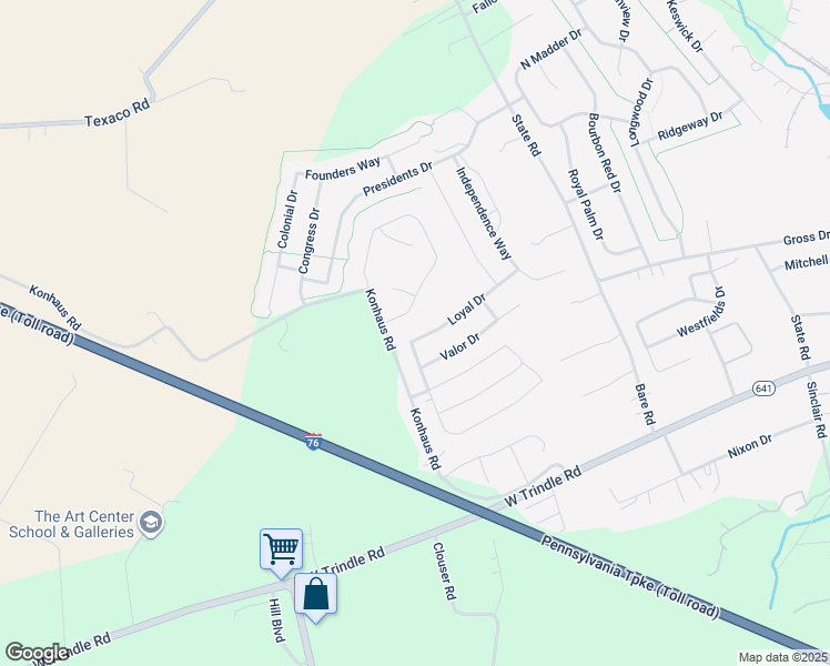 map of restaurants, bars, coffee shops, grocery stores, and more near 228 Loyal Drive in Mechanicsburg