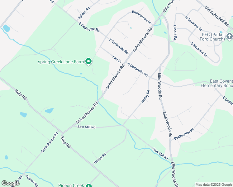 map of restaurants, bars, coffee shops, grocery stores, and more near 33 Coventry Greene Lane in Pottstown