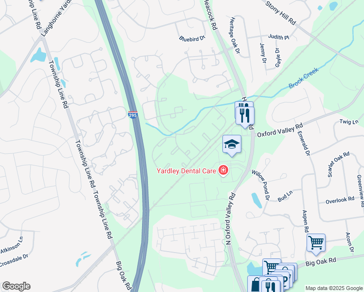 map of restaurants, bars, coffee shops, grocery stores, and more near 7207 Sheffield Drive in Morrisville