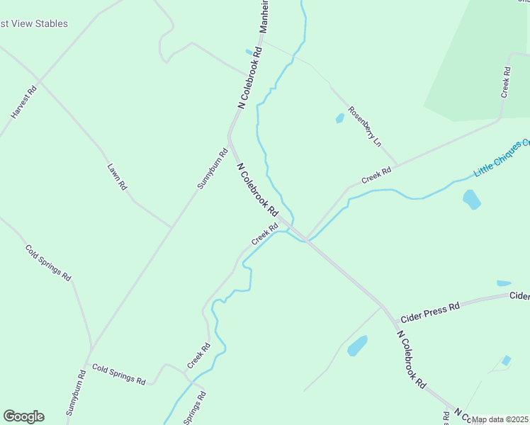 map of restaurants, bars, coffee shops, grocery stores, and more near 3388 North Colebrook Road in Manheim