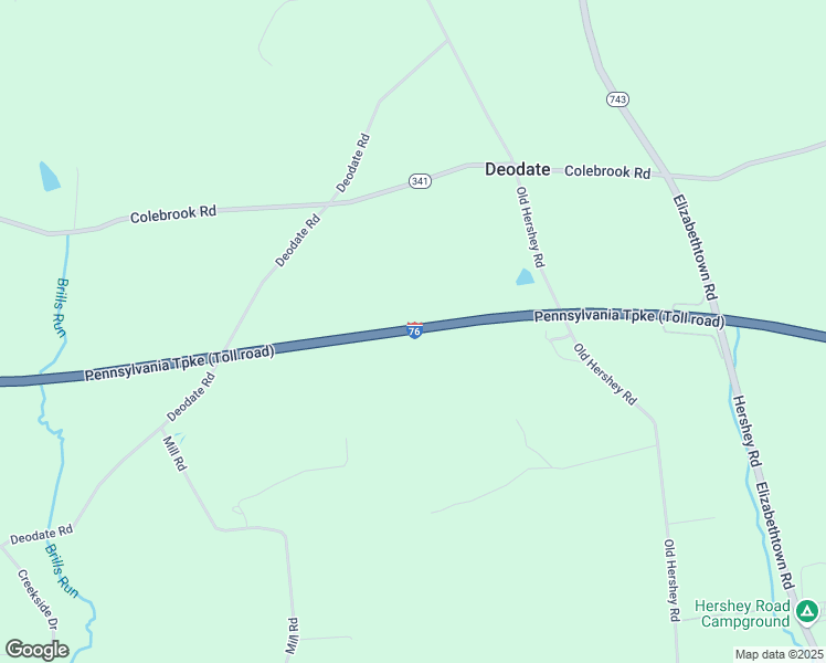 map of restaurants, bars, coffee shops, grocery stores, and more near Pennsylvania Turnpike in Elizabethtown