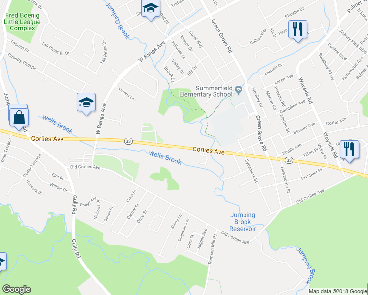 map of restaurants, bars, coffee shops, grocery stores, and more near 3315 Corlies Avenue in Neptune City