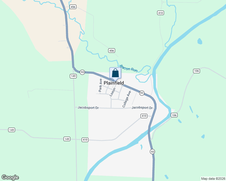 map of restaurants, bars, coffee shops, grocery stores, and more near in Plainfield