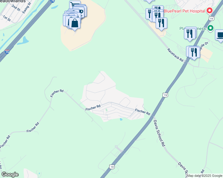 map of restaurants, bars, coffee shops, grocery stores, and more near 2318 Flint Drive in Washington