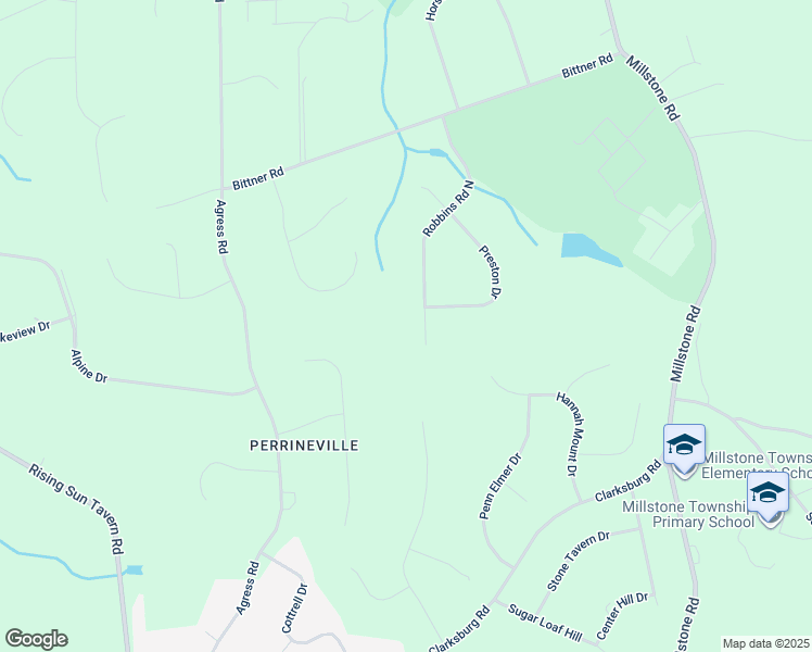 map of restaurants, bars, coffee shops, grocery stores, and more near 18 Robbins Road North in Millstone