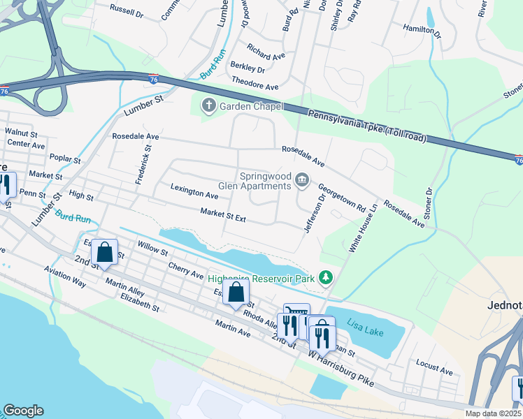map of restaurants, bars, coffee shops, grocery stores, and more near 1776 Wellington Drive in Middletown