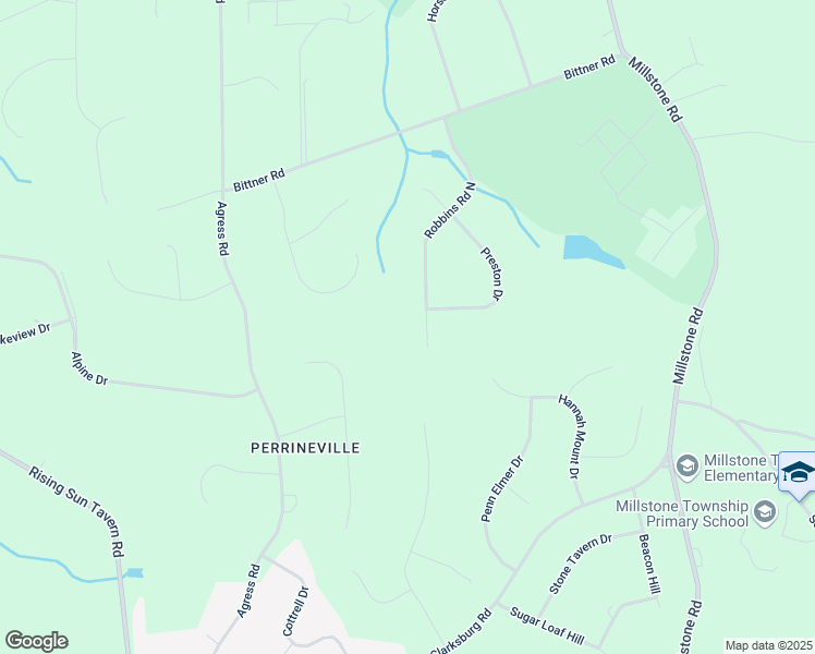 map of restaurants, bars, coffee shops, grocery stores, and more near 18 Robbins Road North in Millstone