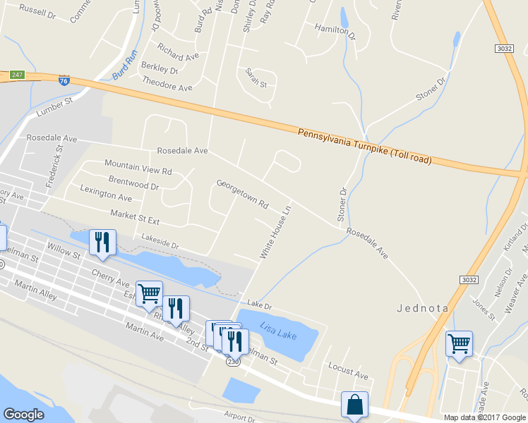 map of restaurants, bars, coffee shops, grocery stores, and more near 1201 Georgetown Road in Middletown