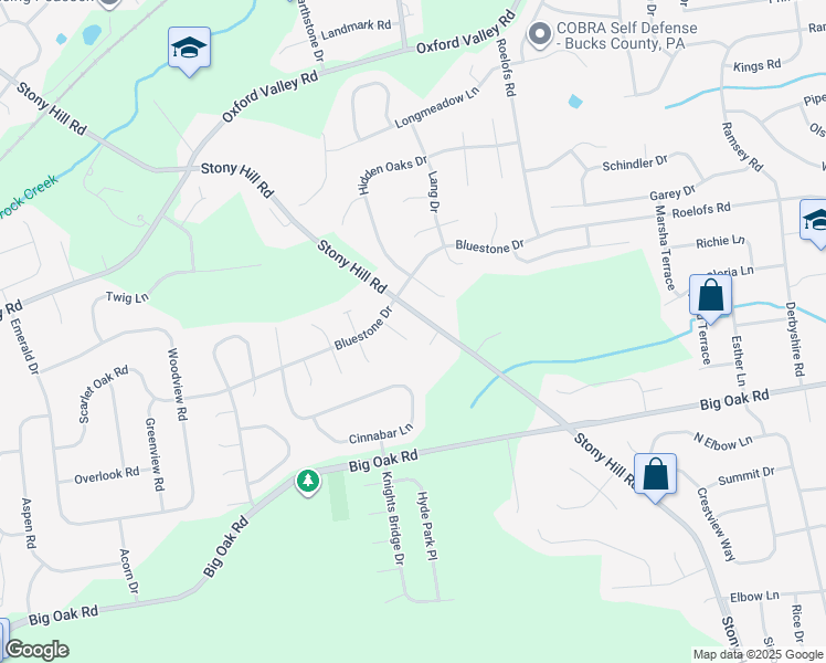 map of restaurants, bars, coffee shops, grocery stores, and more near 244 Marble Court in Yardley
