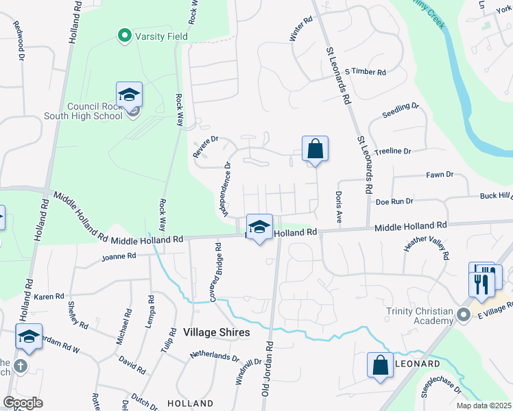 map of restaurants, bars, coffee shops, grocery stores, and more near 150 Knox Court in Southampton