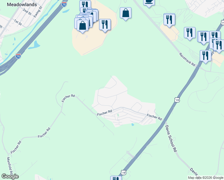 map of restaurants, bars, coffee shops, grocery stores, and more near 2301 Flint Drive in Washington