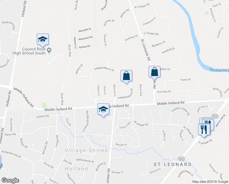 map of restaurants, bars, coffee shops, grocery stores, and more near 183 Monroe Court in Southampton