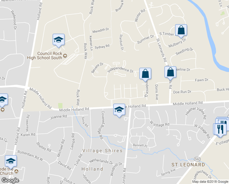 map of restaurants, bars, coffee shops, grocery stores, and more near 129 Adams Court in Southampton