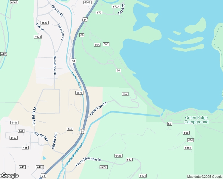 map of restaurants, bars, coffee shops, grocery stores, and more near 51 County Road in Grand Lake