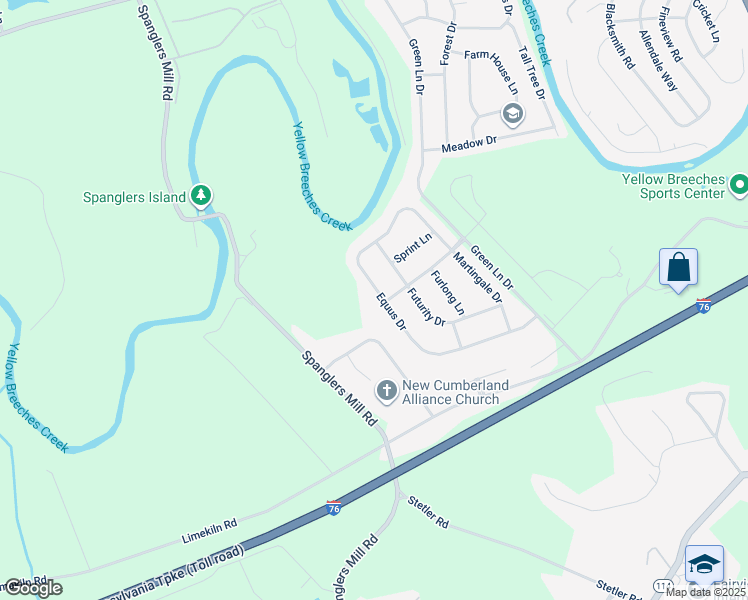 map of restaurants, bars, coffee shops, grocery stores, and more near 342 Equus Dr in Camp Hill