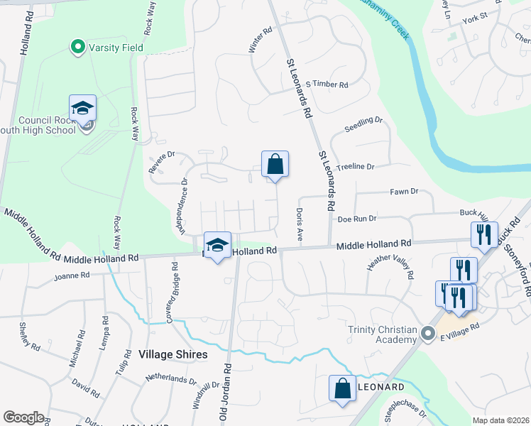 map of restaurants, bars, coffee shops, grocery stores, and more near 236 Bradley Court in Holland