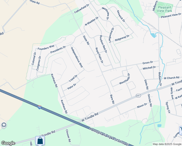 map of restaurants, bars, coffee shops, grocery stores, and more near 154 Independence Way in Mechanicsburg